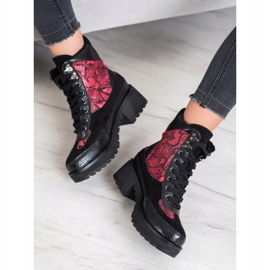 Groto Gogo Rockowe Workery Na Słupku czarne czerwone 1