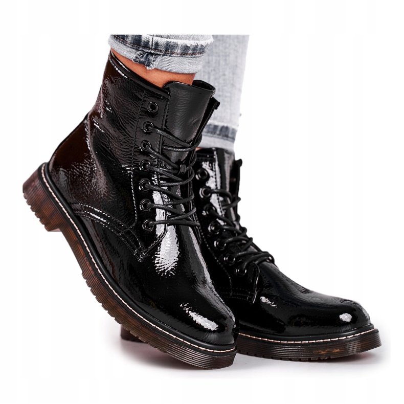 Botki glany lakierowane czarne Evento 20DZ23-3216 Marita 2