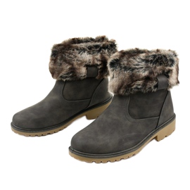 Szare damskie ocieplane botki Giserelle 2