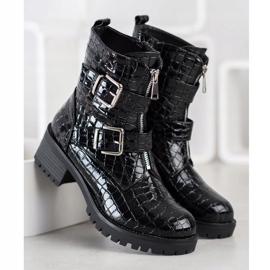 Super Me Workery Na Suwak Snake Print czarne 1