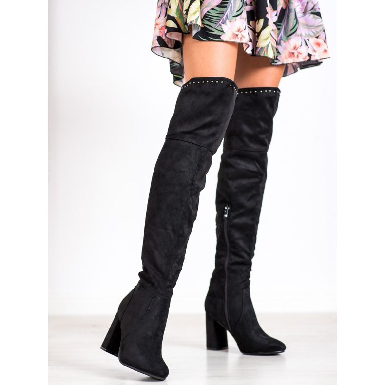 Balada Eleganckie Kozaki Nad Kolano czarne 1