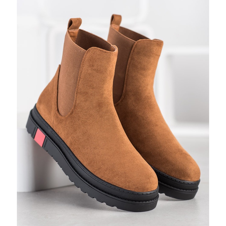 Seastar Botki Na Platformie brązowe 1