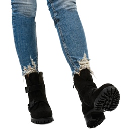 Czarne damskie botki ocieplane Irinrahne 1