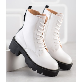 Seastar Białe Trapery Na Platformie czarne 2