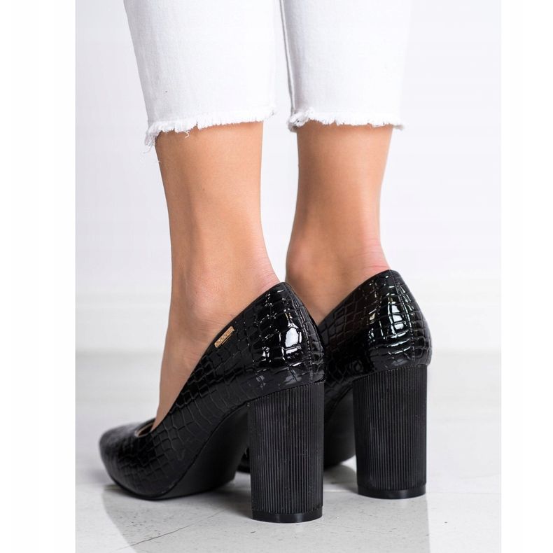 Goodin Czółenka Na Słupku czarne 1