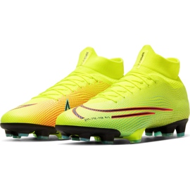 Buty piłkarskie Nike Mercurial Superfly 7 Pro Mds Fg BQ5483 703 żółte biały, czarny, różowe 3
