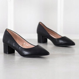 Goodin Czółenka Na Niskim Słupku czarne 1