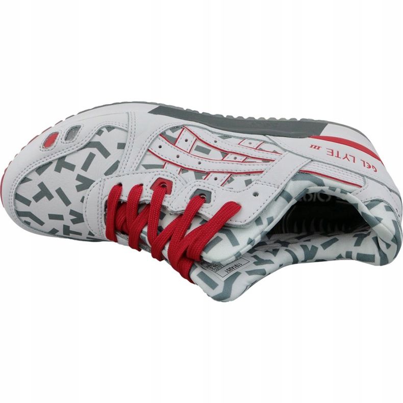 Buty Asics Gel-Lyte III U 1191A251-100 białe czerwone szare 2