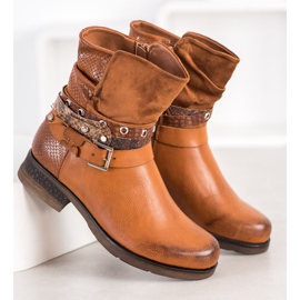 Super Me Stylowe Workery brązowe 2