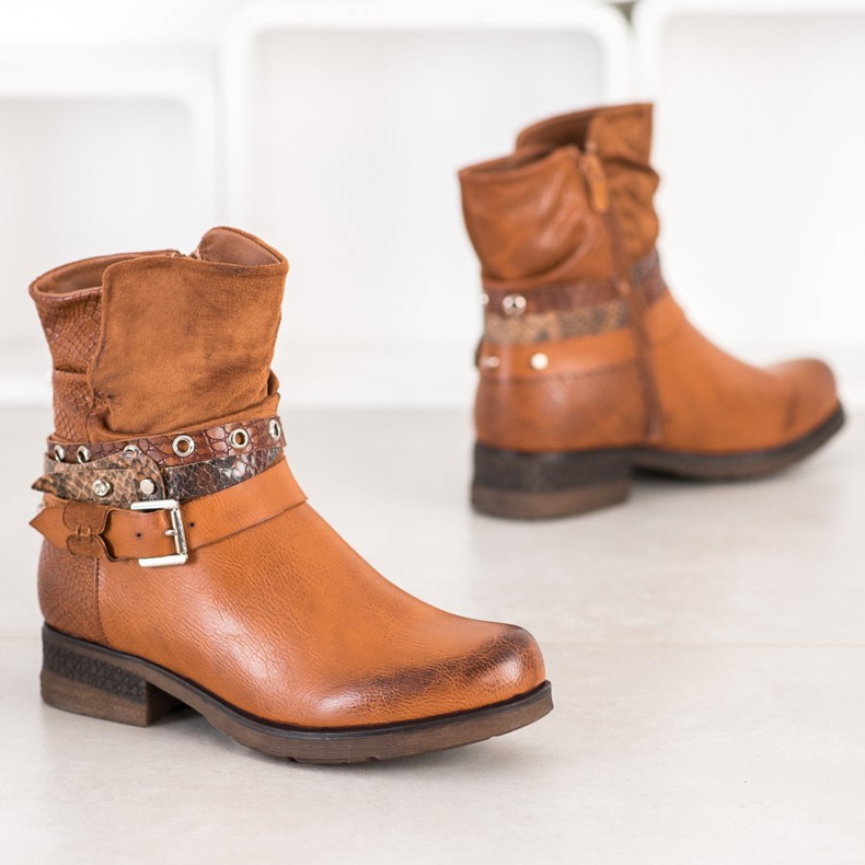 Super Me Stylowe Workery brązowe 1