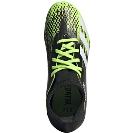 Buty piłkarskie adidas Predator 20.3 Fg Junior czarno-zielone EH3024 1