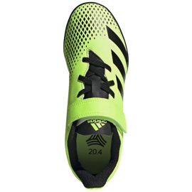 Buty piłkarskie adidas Predator 20.4 H&L Tf Junior zielono-czarne FW9780 zielone zielone 1