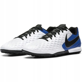 Buty piłkarskie Nike Tiempo Legend 8 Academy Tf M AT6100 104 białe , biały, niebieski 1
