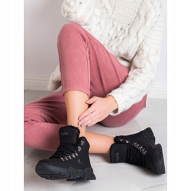 Kylie Czarne Trapery Z Kożuszkiem 1