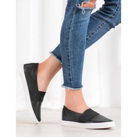 Bona Trampki Slip On czarne 2