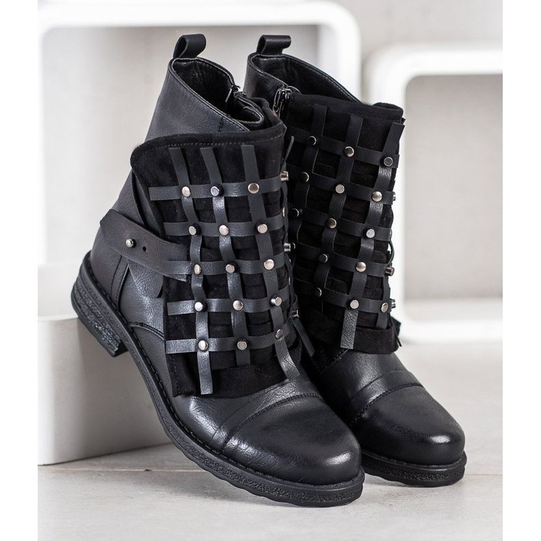 SDS Casualowe Workery czarne 1