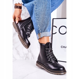 Damskie Ocieplane Trapery Glany Matowe Czarne Thunder 2