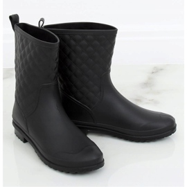 Kalosze damskie pikowane czarne DC06 Black 1