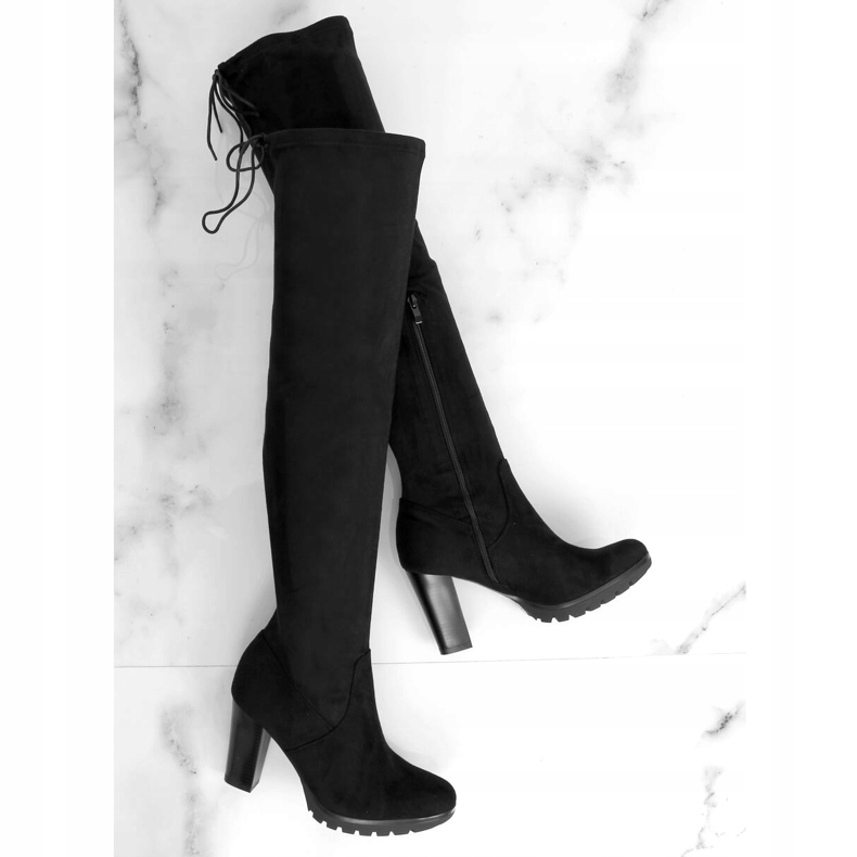 Muszkieterki na obcasie czarne 2C8X1734-1 Black 1