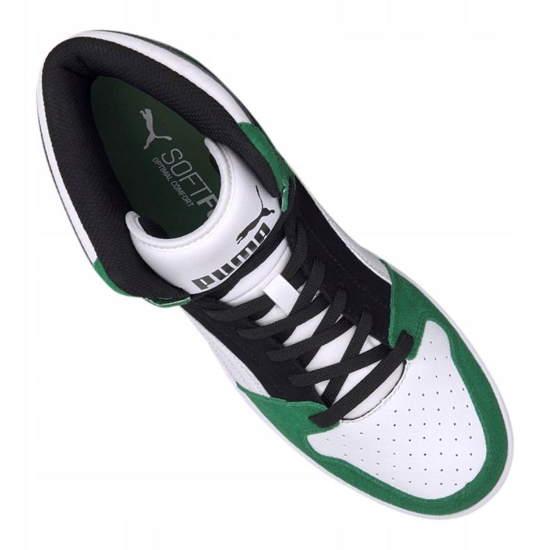 Buty Puma Rebound LayUp Sd M 370219-05 białe czarne zielone 2