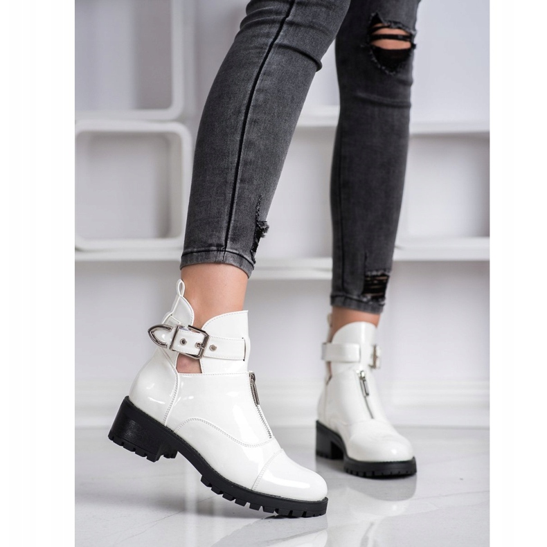 Seastar Lakierowane Workery białe 1