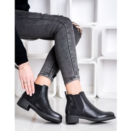 Ideal Shoes Sztyblety Z Eko Skóry czarne 3