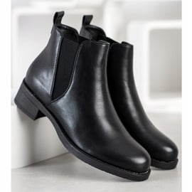 Ideal Shoes Sztyblety Z Eko Skóry czarne 2