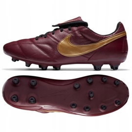 Buty piłkarskie Nike The Nike Premier Ii Fg M 917803 690 czerwone bordowy,złoty 2