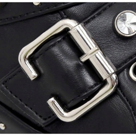 Botki militarne z ćwiekami czarne NS176P Black 1