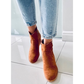 BM Botki na ukrytym koturnie camel ZT1013 Camel brązowe 1