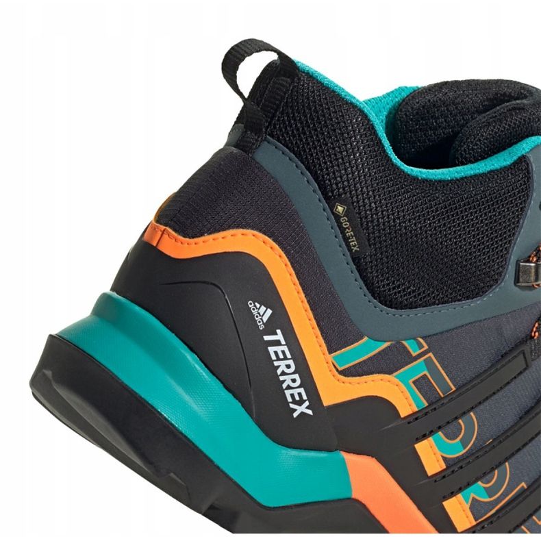 Buty adidas Terrex Swift R2 Mid Gtx M FV6840 czarne pomarańczowe szare zielone 2