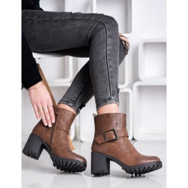 SDS Stylowe Workery Na Słupku brązowe 1