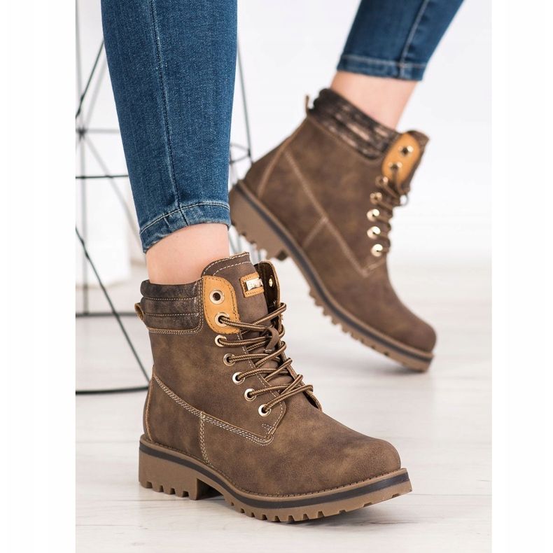 SDS Stylowe Trapery brązowe 1