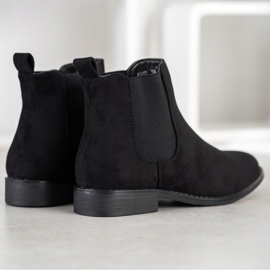 Ideal Shoes Zamszowe Sztyblety czarne 2