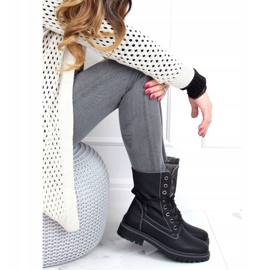 Workery sznurowane czarne 4667 Black 1