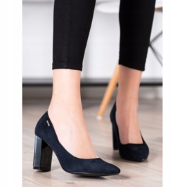 Goodin Czółenka Na Słupku granatowe niebieskie 1