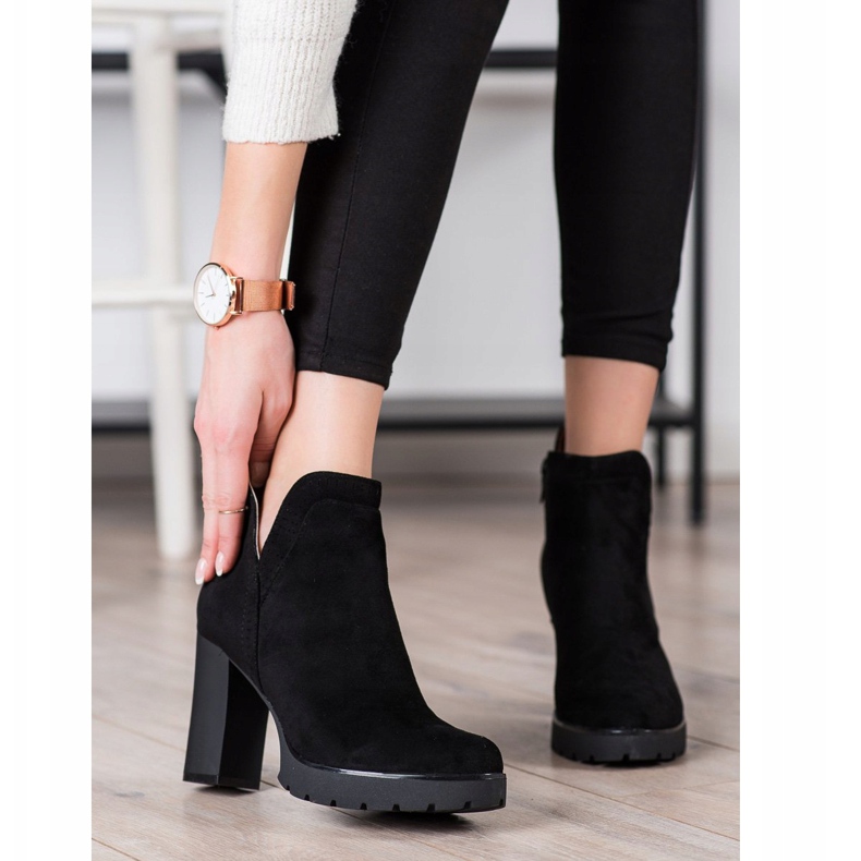 Bella Paris Botki Na Obcasie czarne 2