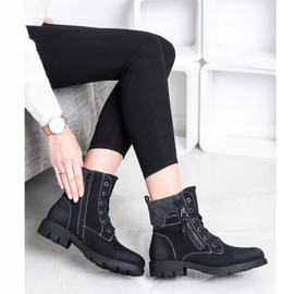 Super Mode Trapery Z Ozdobnym Suwakiem czarne 2