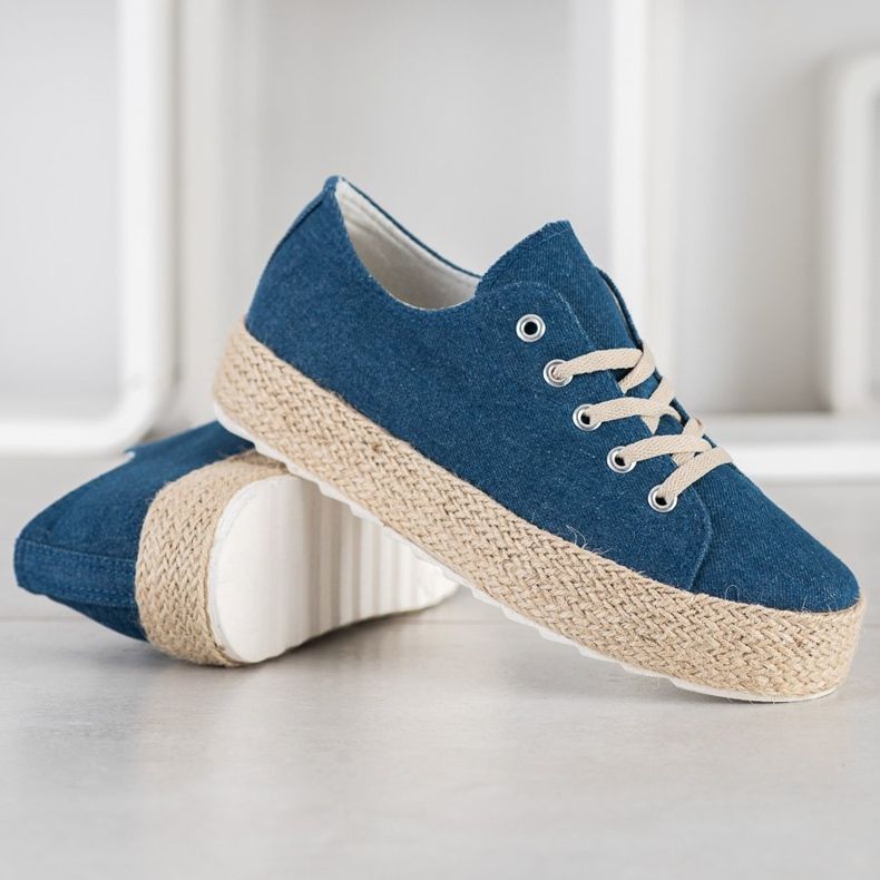 Kylie Trampki Na Platformie niebieskie 1