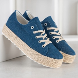 Kylie Trampki Na Platformie niebieskie 2