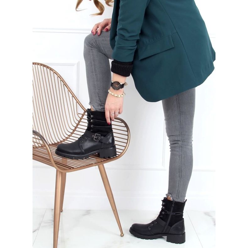 Botki workery czarne 1215-PA Black 2