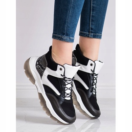 SHELOVET Casualowe Sneakersy białe czarne szare 1