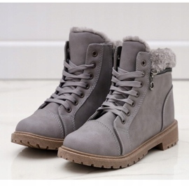 Szare traperki botki ocieplane Dorfir 1
