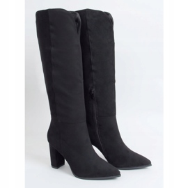 Kozaki klasyczne z wycięciem czarne RB89P Black 1