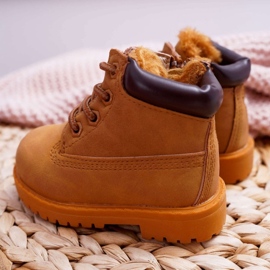FRROCK Dziecięce Ocieplane Trapery Botki Camel Dexter brązowe brązowe 3