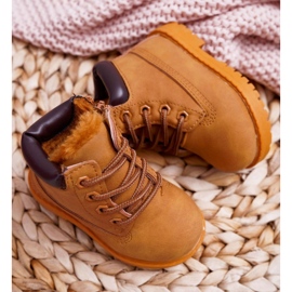 FRROCK Dziecięce Ocieplane Trapery Botki Camel Dexter brązowe brązowe 2