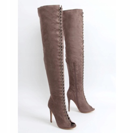 Muszkieterki open toe khaki JM-67 Khaki beżowy 1