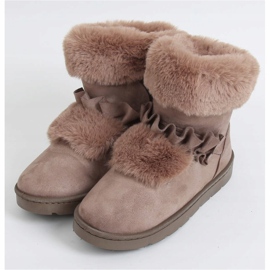 Śniegowce damskie beżowe A976 Khaki beżowy 1