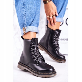 Damskie Ocieplane Trapery Glany Matowe Czarne Thunder 1