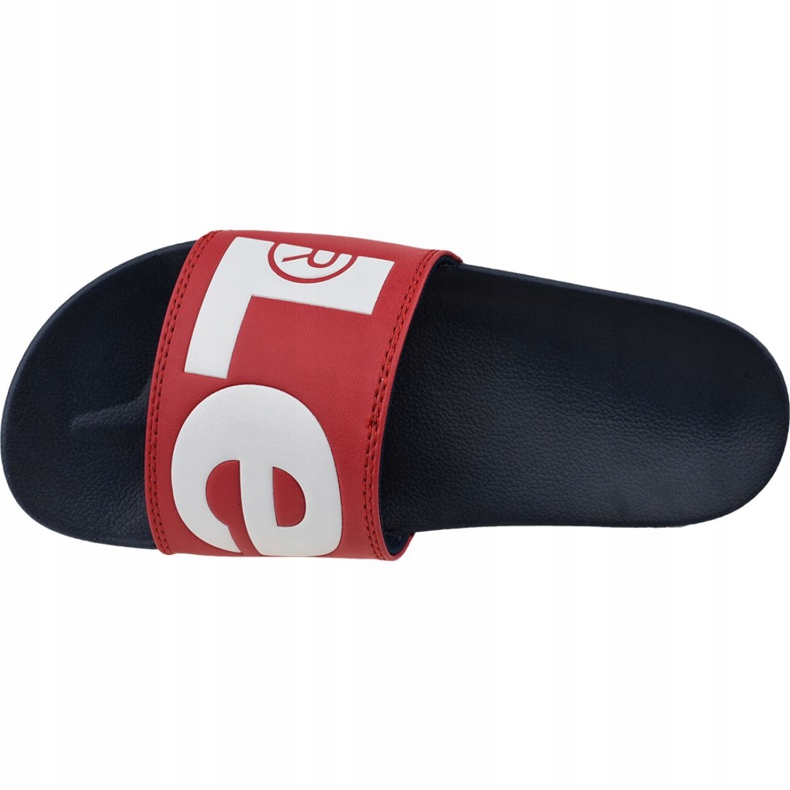 Klapki Levi's Batwing Slide Sandal 231548-794-87 białe czerwone granatowe 2